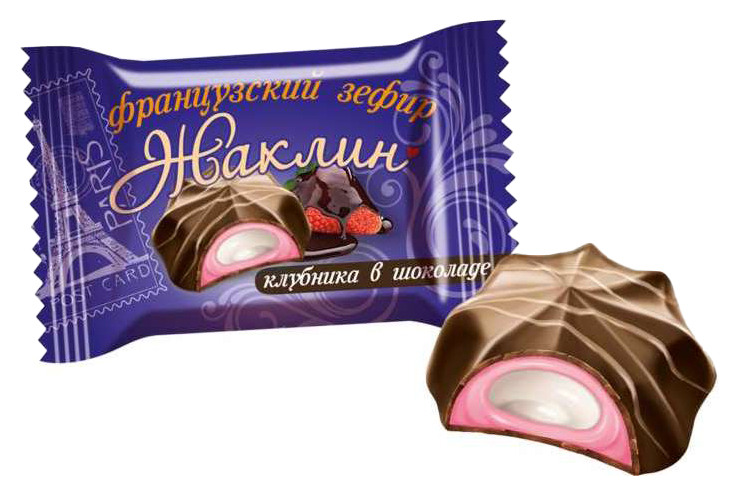 

Конфеты желейные Славянка Жаклин Французский зефир со вкусом клубники в шоколадной глазури