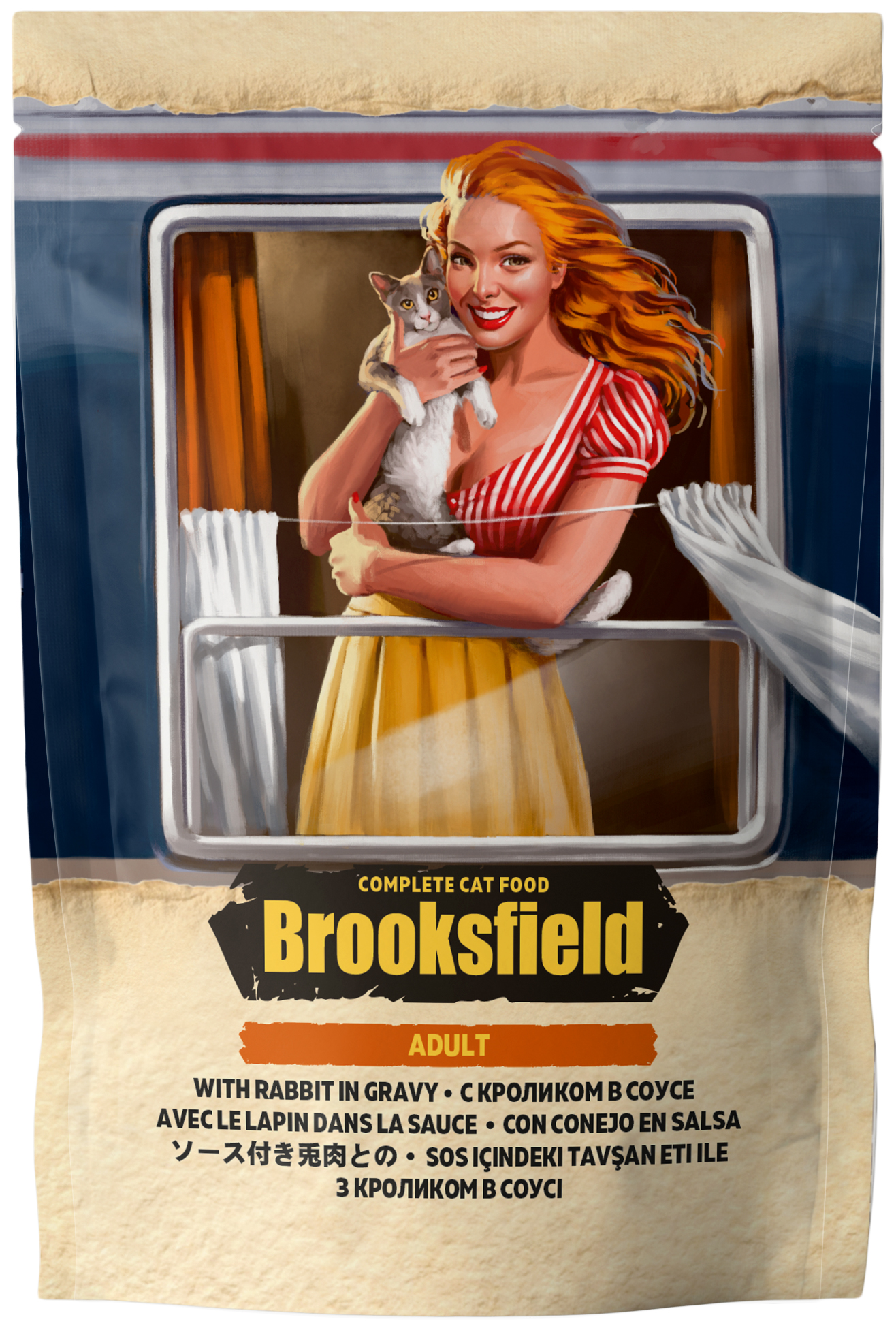 фото Влажный корм для кошек brooksfield adult кусочки в соусе, кролик, 85г