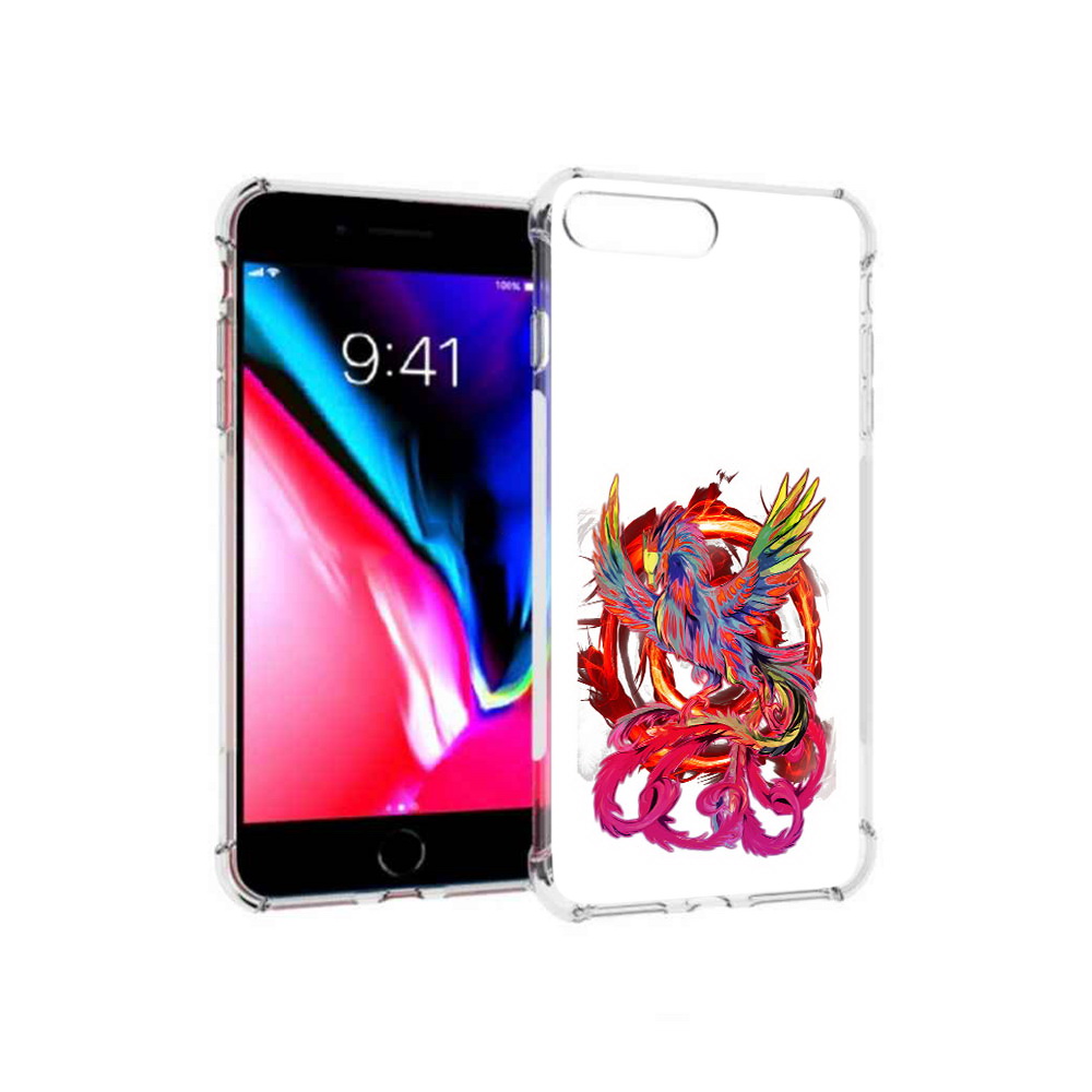 

Чехол MyPads Tocco для Apple iPhone 8 Plus красочный феникс (PT70866.609.414), Прозрачный, Tocco