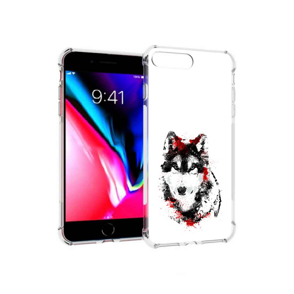 

Чехол MyPads Tocco для Apple iPhone 8 Plus кровавый волк (PT70866.609.416), Прозрачный, Tocco