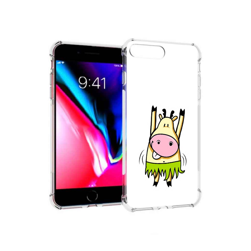 

Чехол MyPads Tocco для Apple iPhone 8 Plus Веселая корова (PT70866.609.42), Прозрачный, Tocco