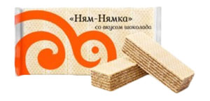 

Вафли Сладонеж ням-нямка шоколад