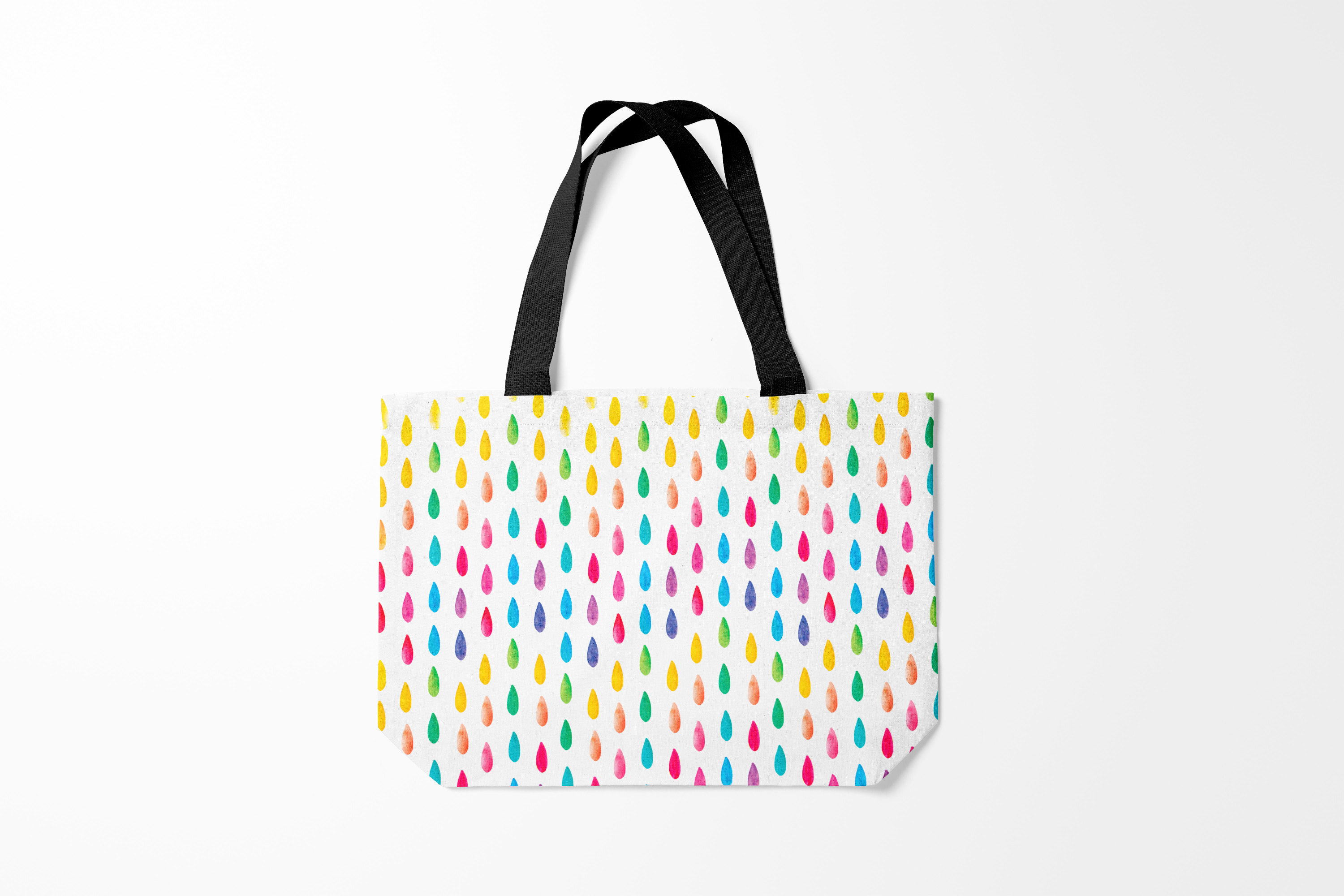 

Сумка шoппер унисекс Burnettie Rainbow Акварельные капли, черный, Rainbow Акварельные капли