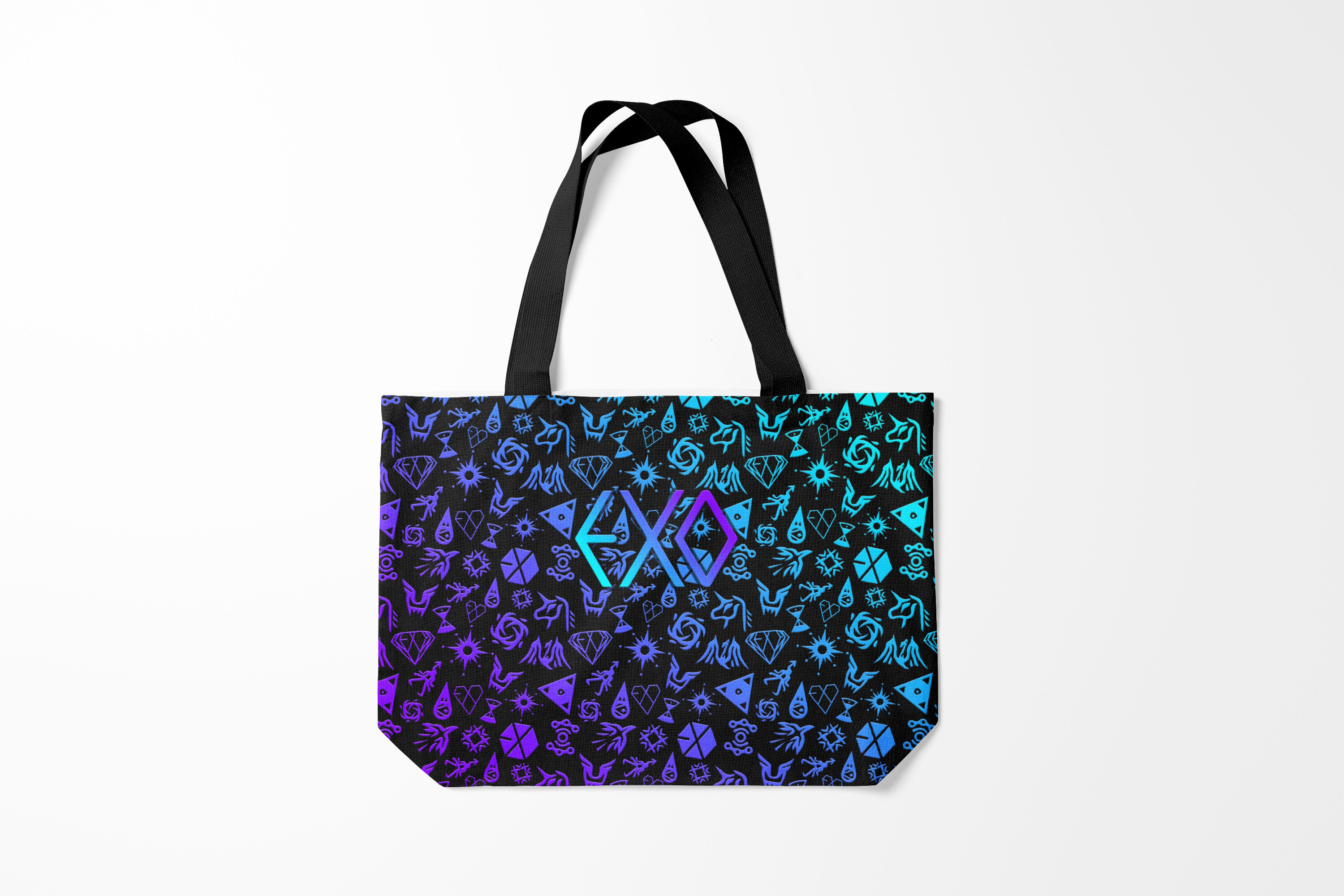 

Сумка шoппер унисекс Burnettie Exo LogoBombing, черный, Exo LogoBombing