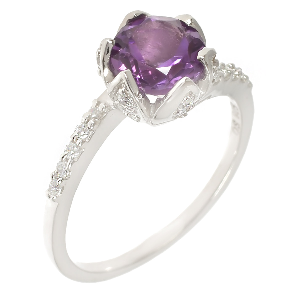 

Кольцо из серебра р.  Balex Jewellery 1454930012, аметист\фианит, 1454930012