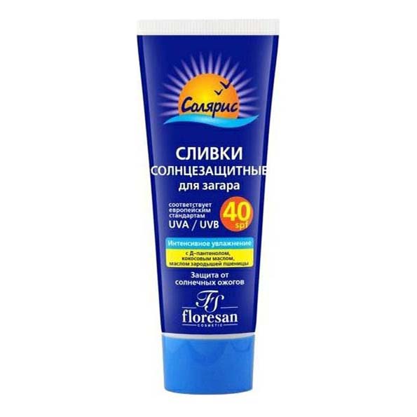 фото Сливки для загара солнцезащитные floresan spf 40 75 мл