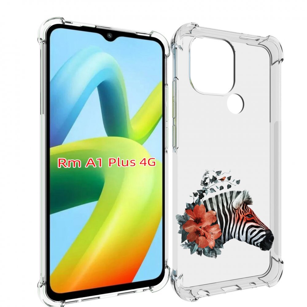 

Чехол MyPads Зебра с цветами для Xiaomi Redmi A1 Plus +, Прозрачный, Tocco