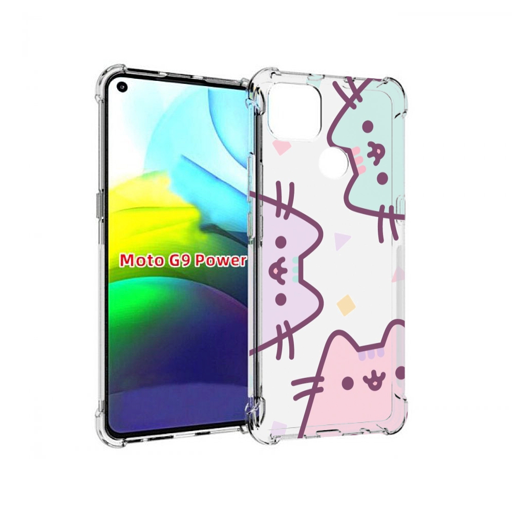 

Чехол MyPads котики зеленый фиолетовый розовый женский для Motorola Moto G9 Power, Прозрачный, Tocco