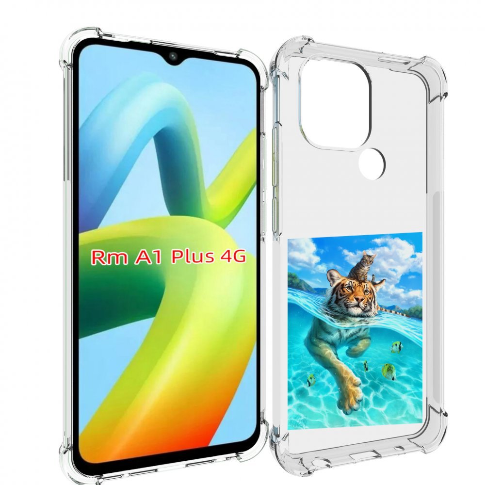 

Чехол MyPads Кот-на-тигре для Xiaomi Redmi A1 Plus +, Прозрачный, Tocco
