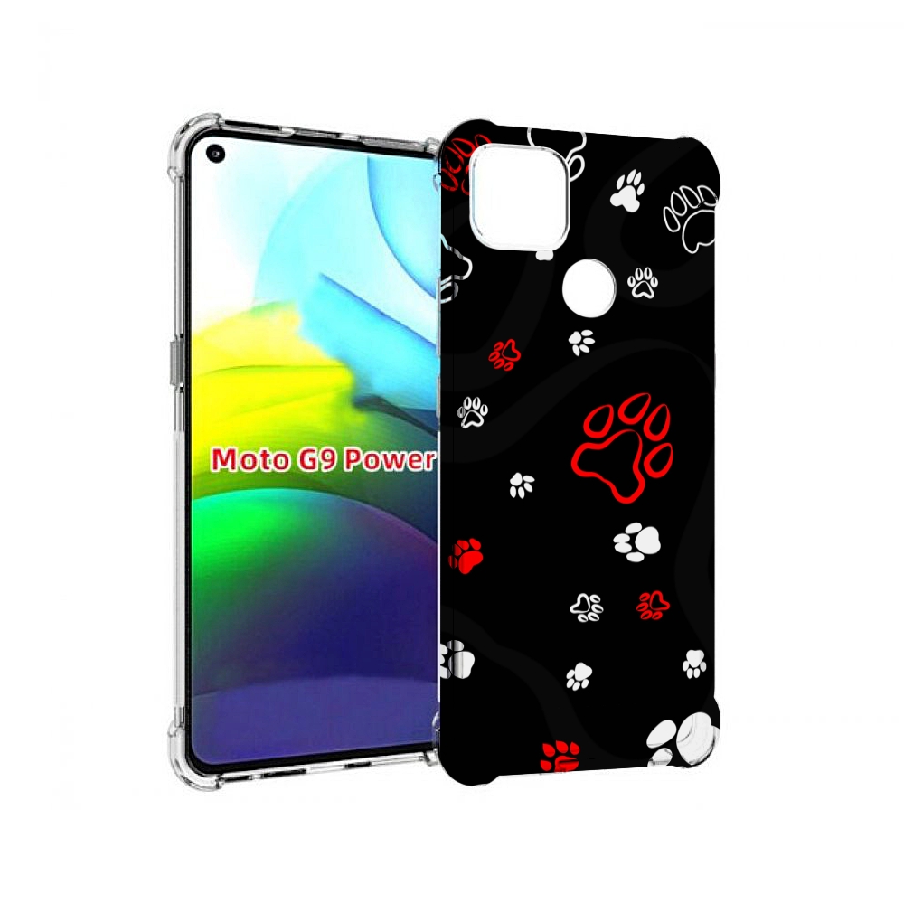 

Чехол MyPads кошачьи-лапки для Motorola Moto G9 Power, Прозрачный, Tocco