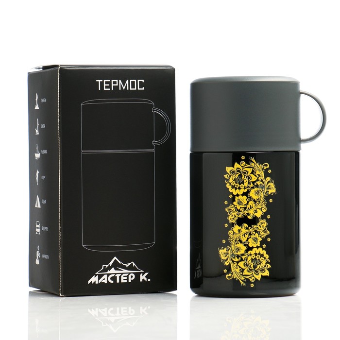 

Термос для еды "Русский стиль", 550 мл, сохраняет тепло 12 ч, 17 х 11 см, Русский стиль