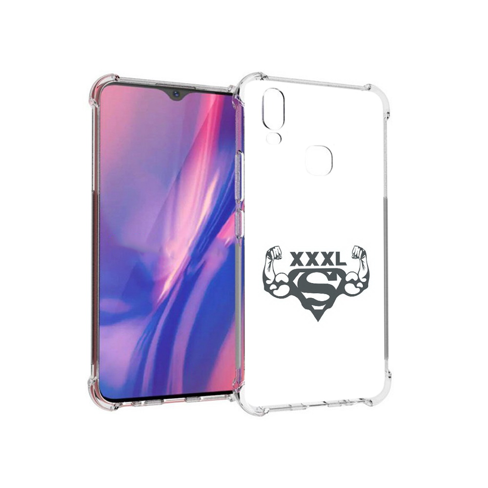 

Чехол MyPads Tocco для Vivo Y11 бодибилдинг супермен (PT144890.422.237), Прозрачный, Tocco