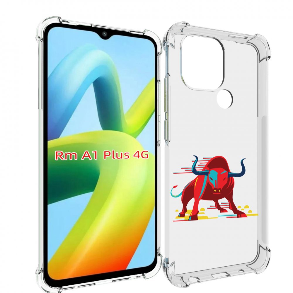 

Чехол MyPads Красный-бык для Xiaomi Redmi A1 Plus +, Прозрачный, Tocco