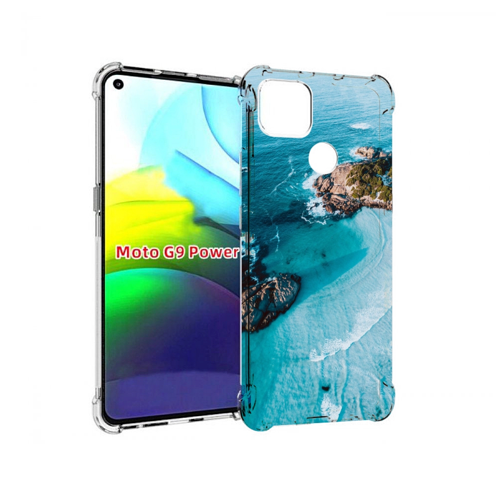 

Чехол MyPads красивый голубой залив для Motorola Moto G9 Power, Прозрачный, Tocco