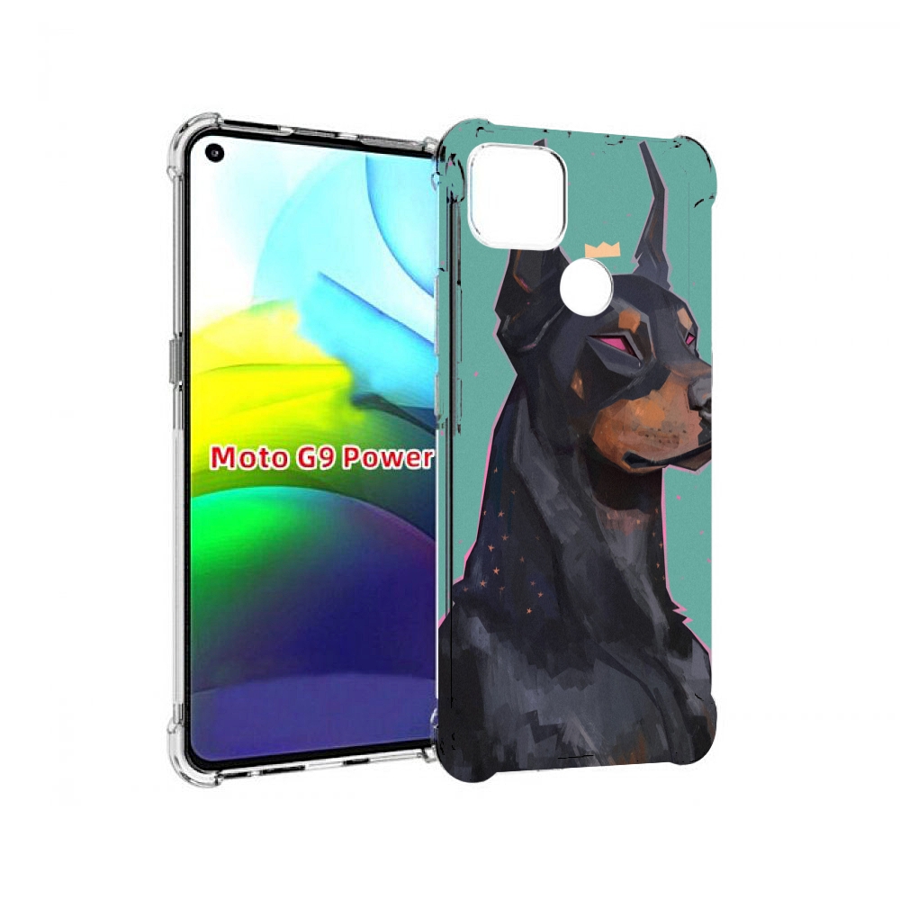 

Чехол MyPads красивый-доберман для Motorola Moto G9 Power, Прозрачный, Tocco
