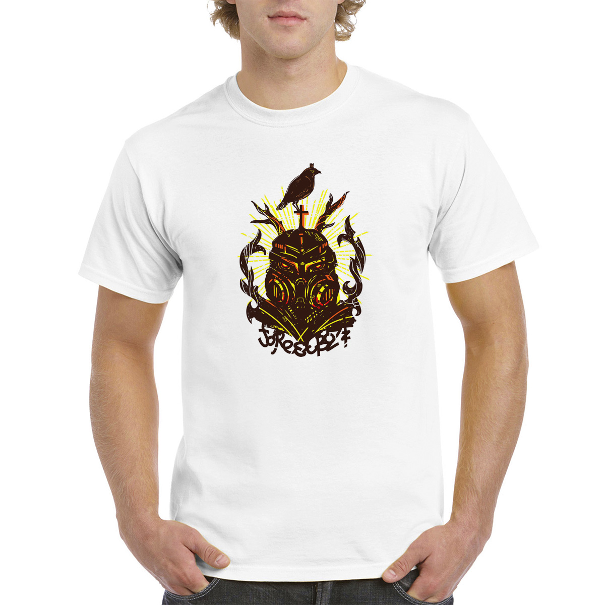 

Футболка унисекс CoolPodarok M0151375 белая 52 RU, Белый, M0151375