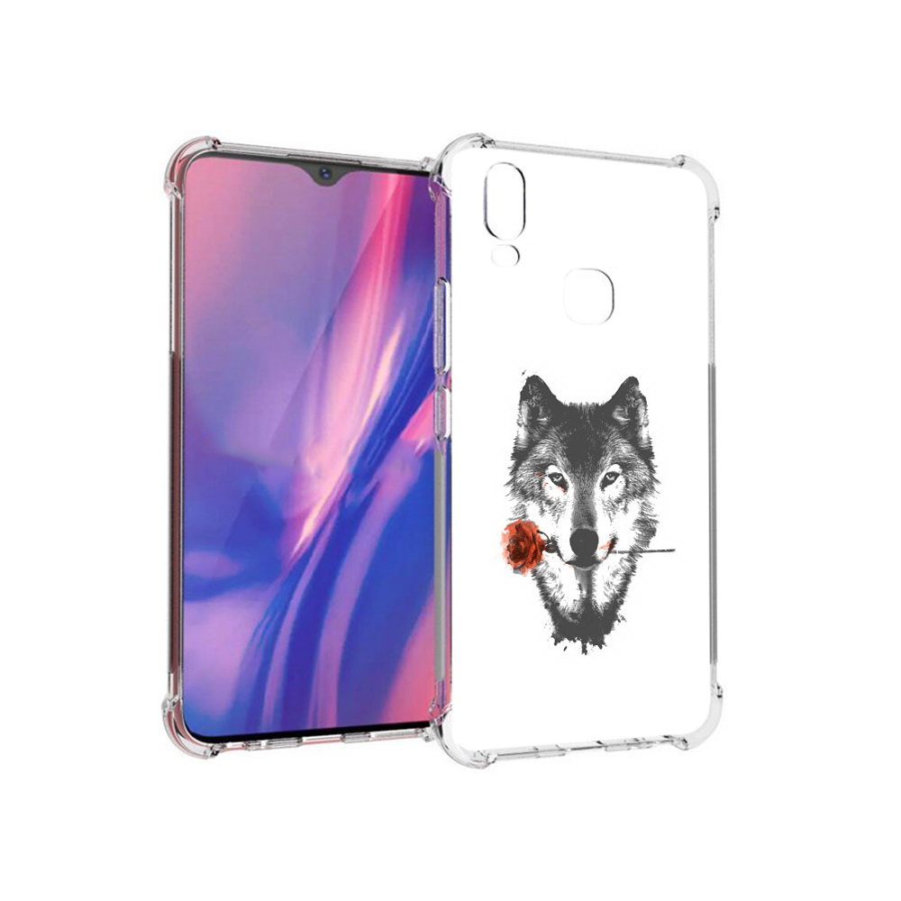 

Чехол MyPads Tocco для Vivo Y11 волк с розой (PT144890.422.270), Прозрачный, Tocco