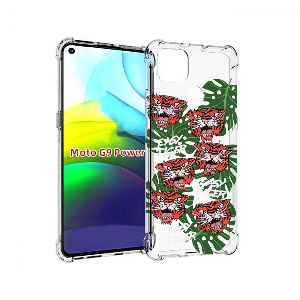 

Чехол MyPads красные-тигры для Motorola Moto G9 Power, Прозрачный, Tocco
