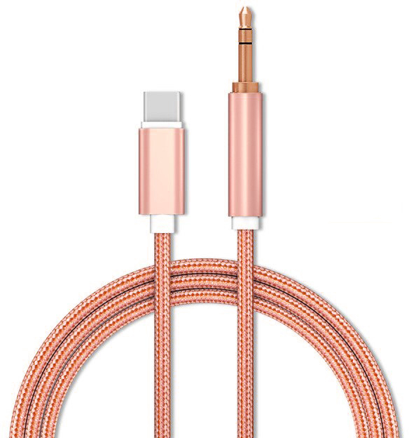 

Кабель-переходник GSMIN Type-C - Mini Jack 3.5 мм 1м (Розовый)