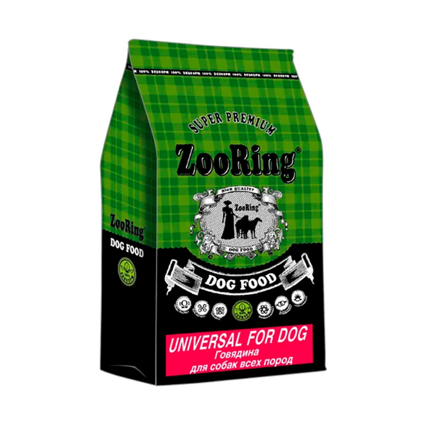 Сухой корм для собак Zooring Universal for dog говядина и рис, 2кг