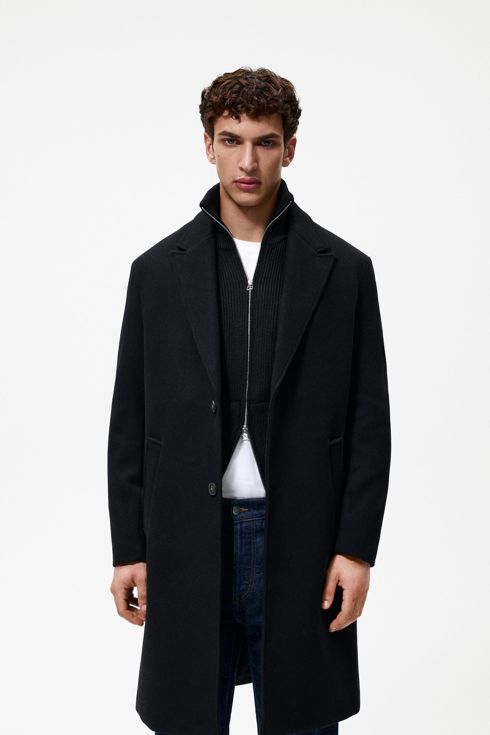 

Пальто мужское ZARA 09621310 черное S (доставка из-за рубежа), 09621310