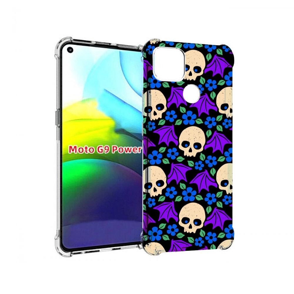 

Чехол MyPads крылатые черепа для Motorola Moto G9 Power, Прозрачный, Tocco