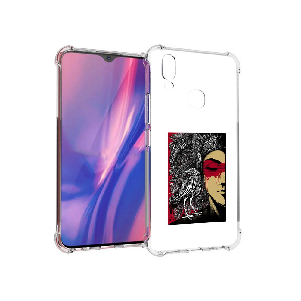 

Чехол MyPads Tocco для Vivo Y11 девушка с вороном в абстракции (PT144890.422.311), Прозрачный, Tocco
