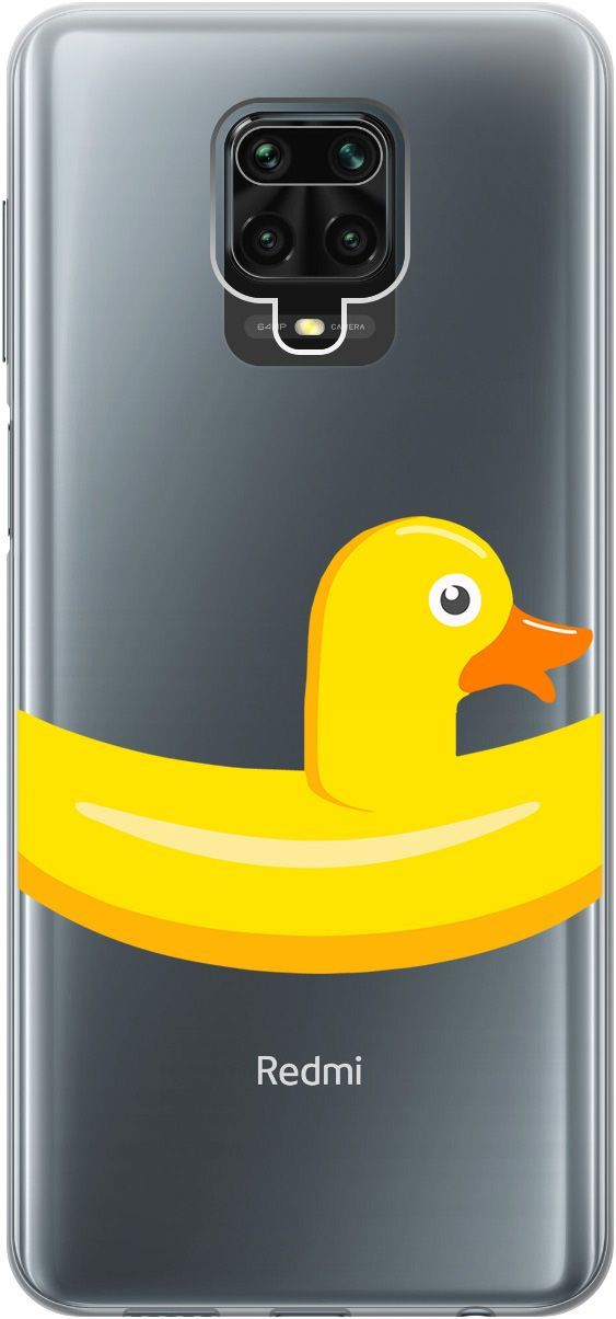 

Чехол на Xiaomi Redmi Note 9s "Duck Swim Ring" прозрачный, Прозрачный;белый, 5588