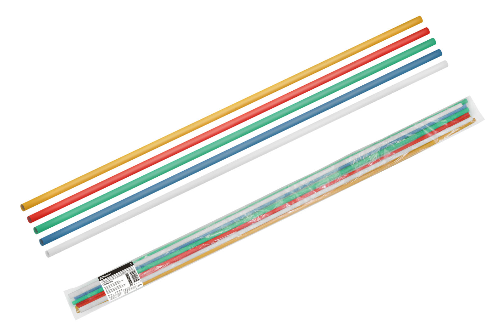 фото Трубки термоусаживаемые tdm electric, набор 5 цветов 2 шт. тткнг(3:1)-39/13 sq0548-1613