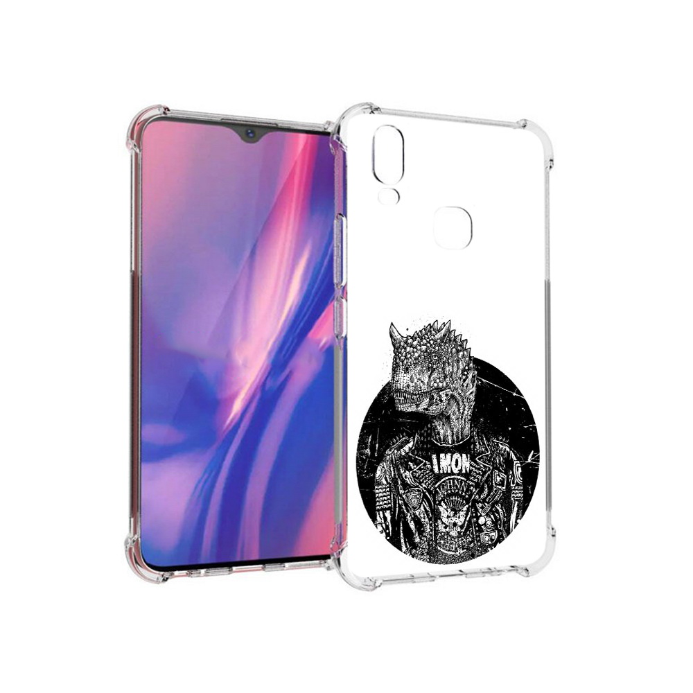 

Чехол MyPads Tocco для Vivo Y11 динозавр в куртке (PT144890.422.328), Прозрачный, Tocco