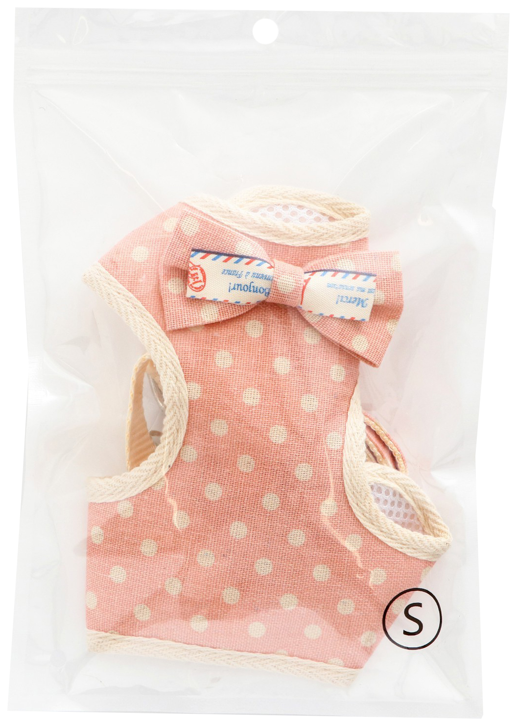 

Комплект амуниции Пижон с мягкой шлейкой Горох S поводок 1,5х120 ОШ 26-40 ОГ 28-42 розовый, Розовый;бежевый