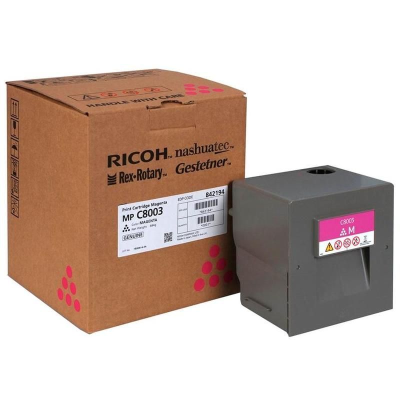 

Картридж для лазерного принтера Ricoh MP C8003-M (842194), пурпурный, оригинал