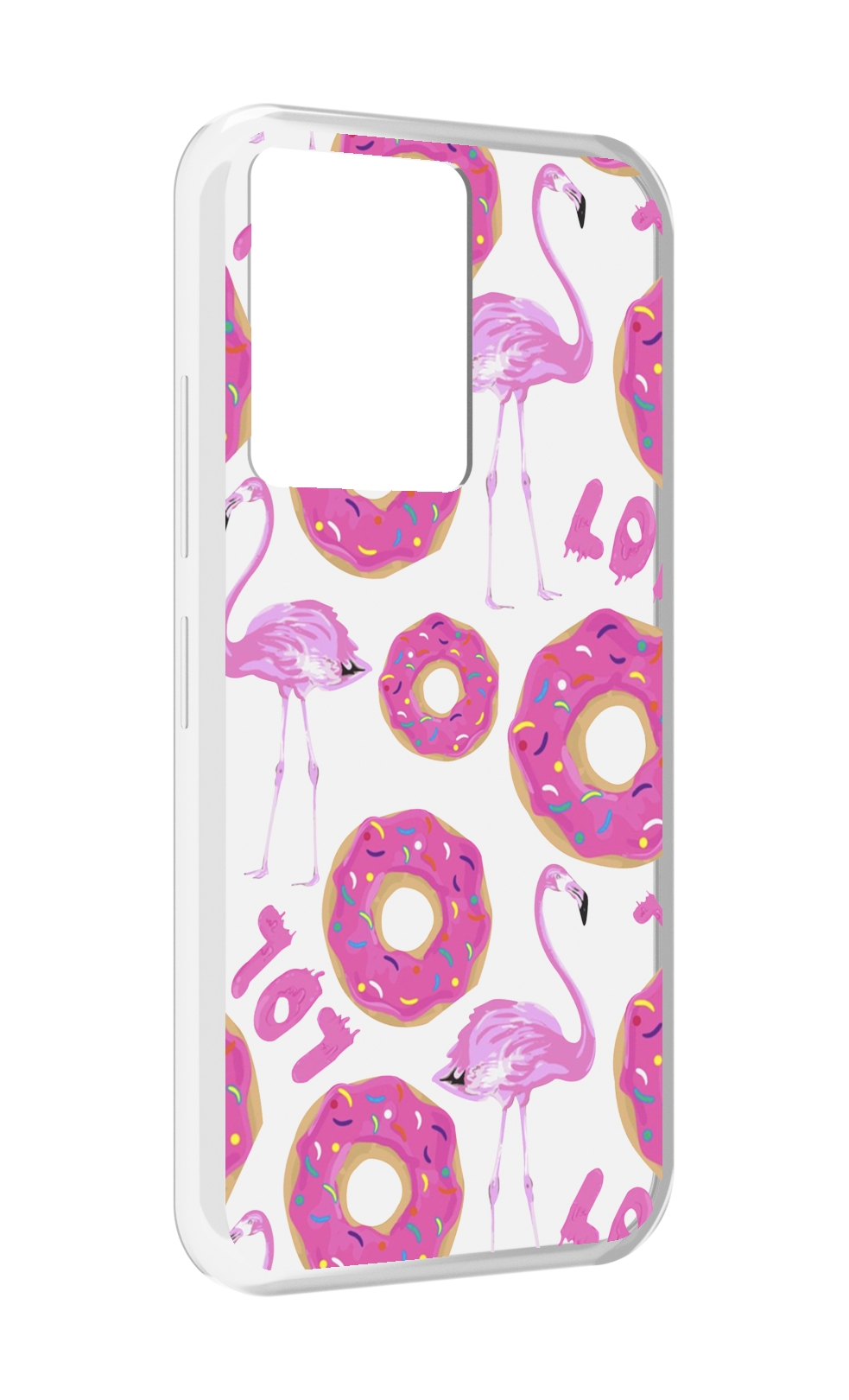 

Чехол MyPads пончики-фламинго для Infinix Note 12 5G X671 / Note 12 Pro 5G, Прозрачный, Tocco
