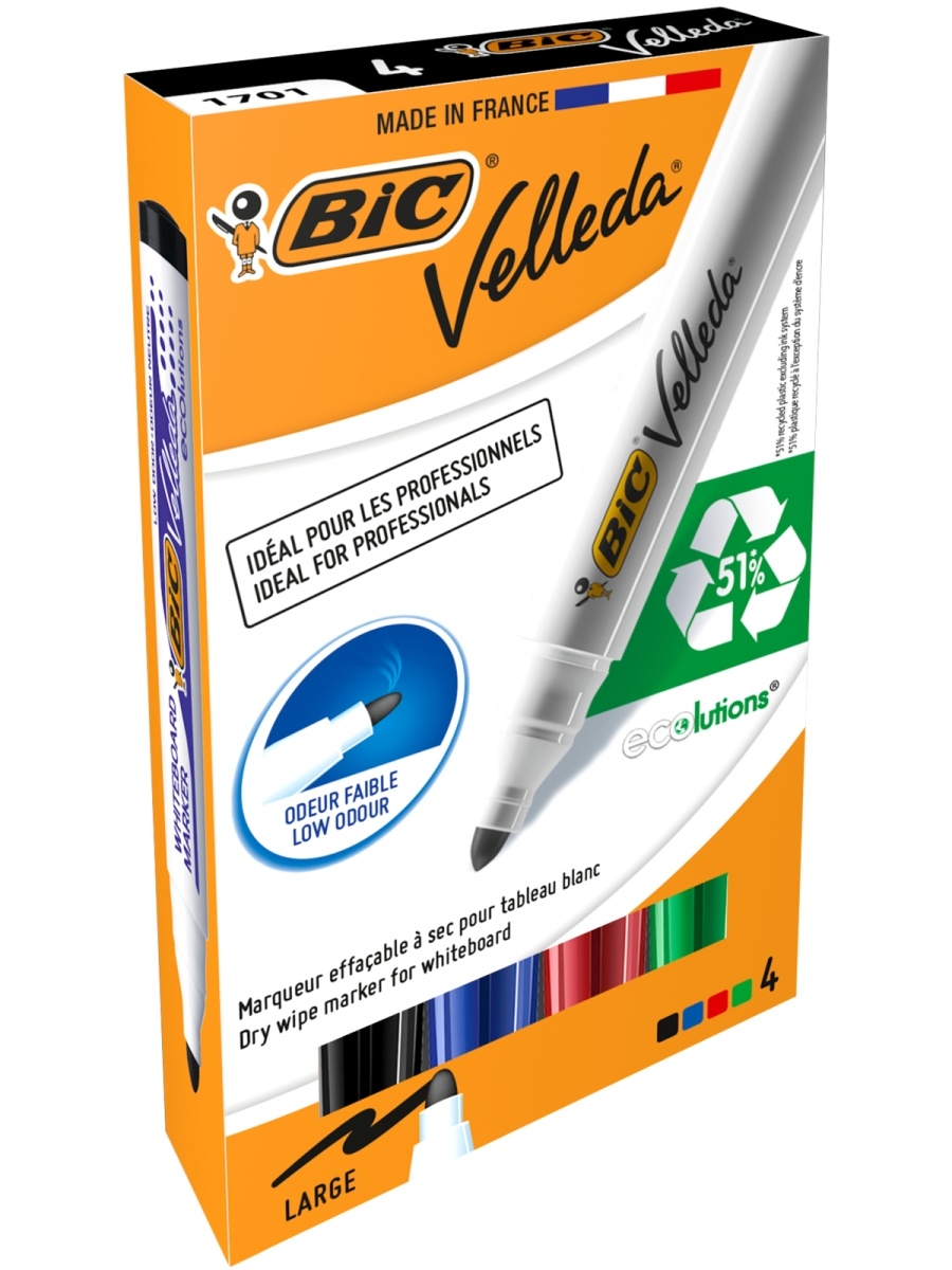

Маркеры BIC Velleda 4 шт
