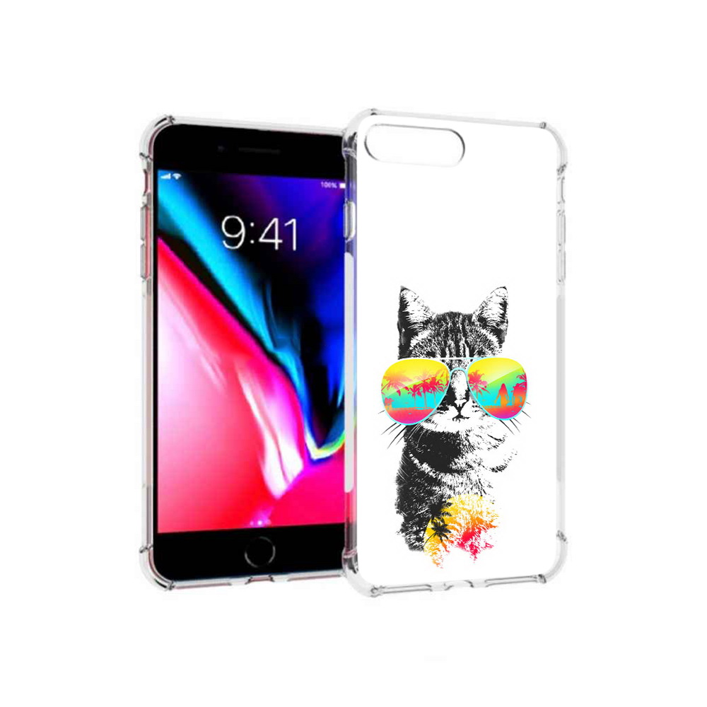

Чехол MyPads Tocco для Apple iPhone 8 Plus крутой кот (PT70866.609.425), Прозрачный, Tocco