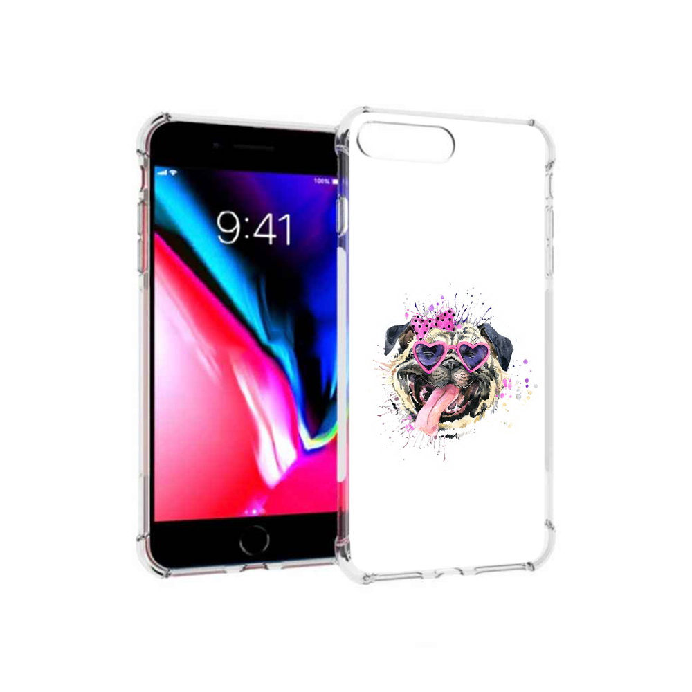 

Чехол MyPads Tocco для Apple iPhone 8 Plus Веселая собака (PT70866.609.43), Прозрачный, Tocco