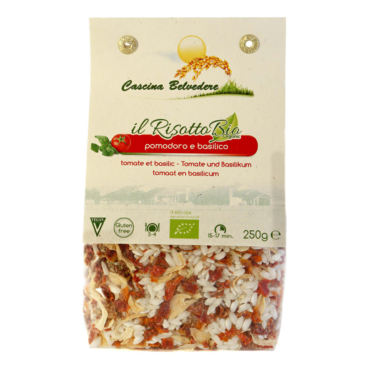 

Ризотто Cascina Belvedere с помидорами и базиликом 250 г