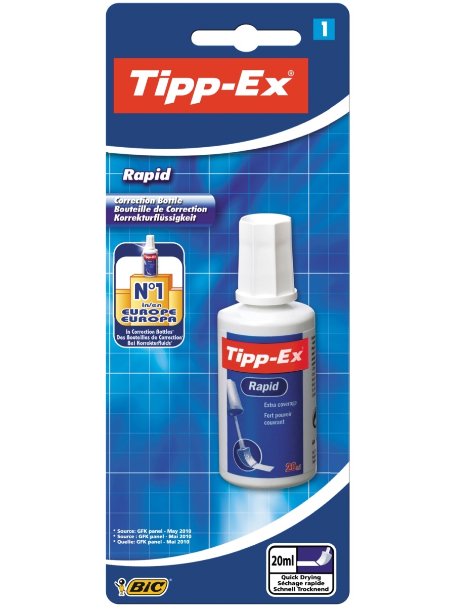 Корректирующая жидкость Tipp-Ex Rapid Блистер x1