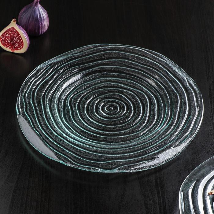 

Блюдо для подачи круглое Magistro «Авис. Текстура», 28×28×2,4 см, цвет прозрачный