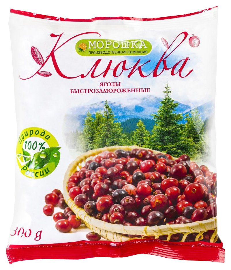 

Клюква Морошка быстрозамороженная 300 г