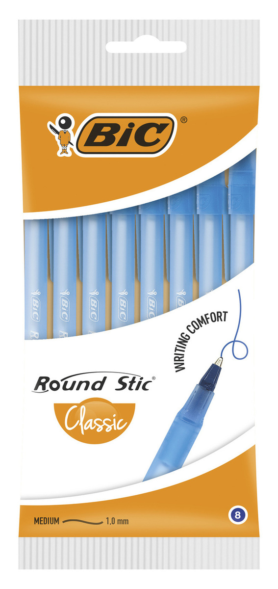 

Набор ручек шариковых BIC Round Stic 928497, синие, 1 мм, 8 шт.