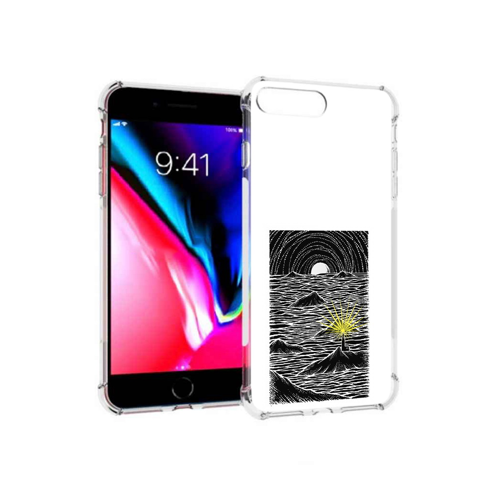 

Чехол MyPads Tocco для Apple iPhone 8 Plus маяк в черно белом море (PT70866.609.460), Прозрачный, Tocco