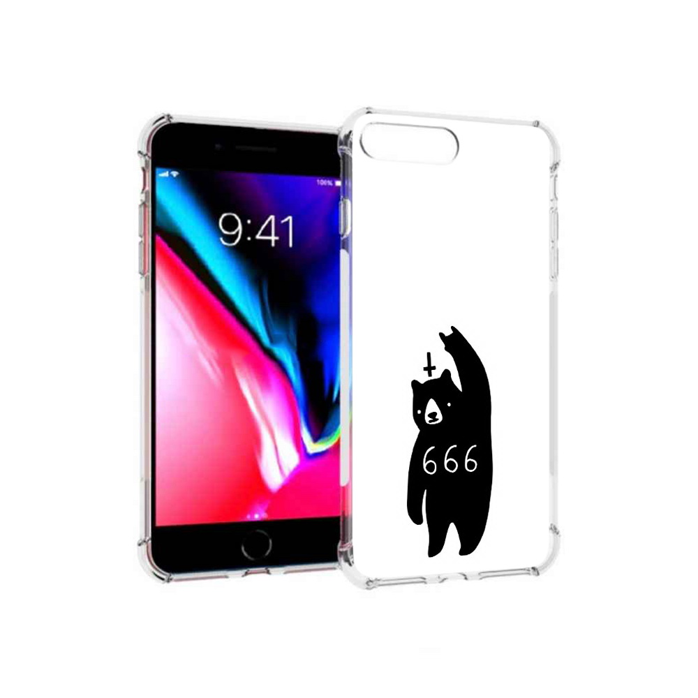 

Чехол MyPads Tocco для Apple iPhone 8 Plus медведь 666 (PT70866.609.462), Прозрачный, Tocco