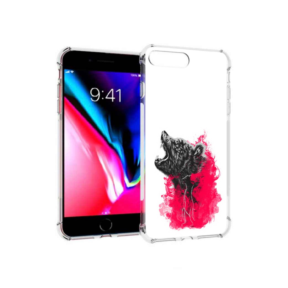 

Чехол MyPads Tocco для Apple iPhone 8 Plus медведь в дымке (PT70866.609.463), Прозрачный, Tocco
