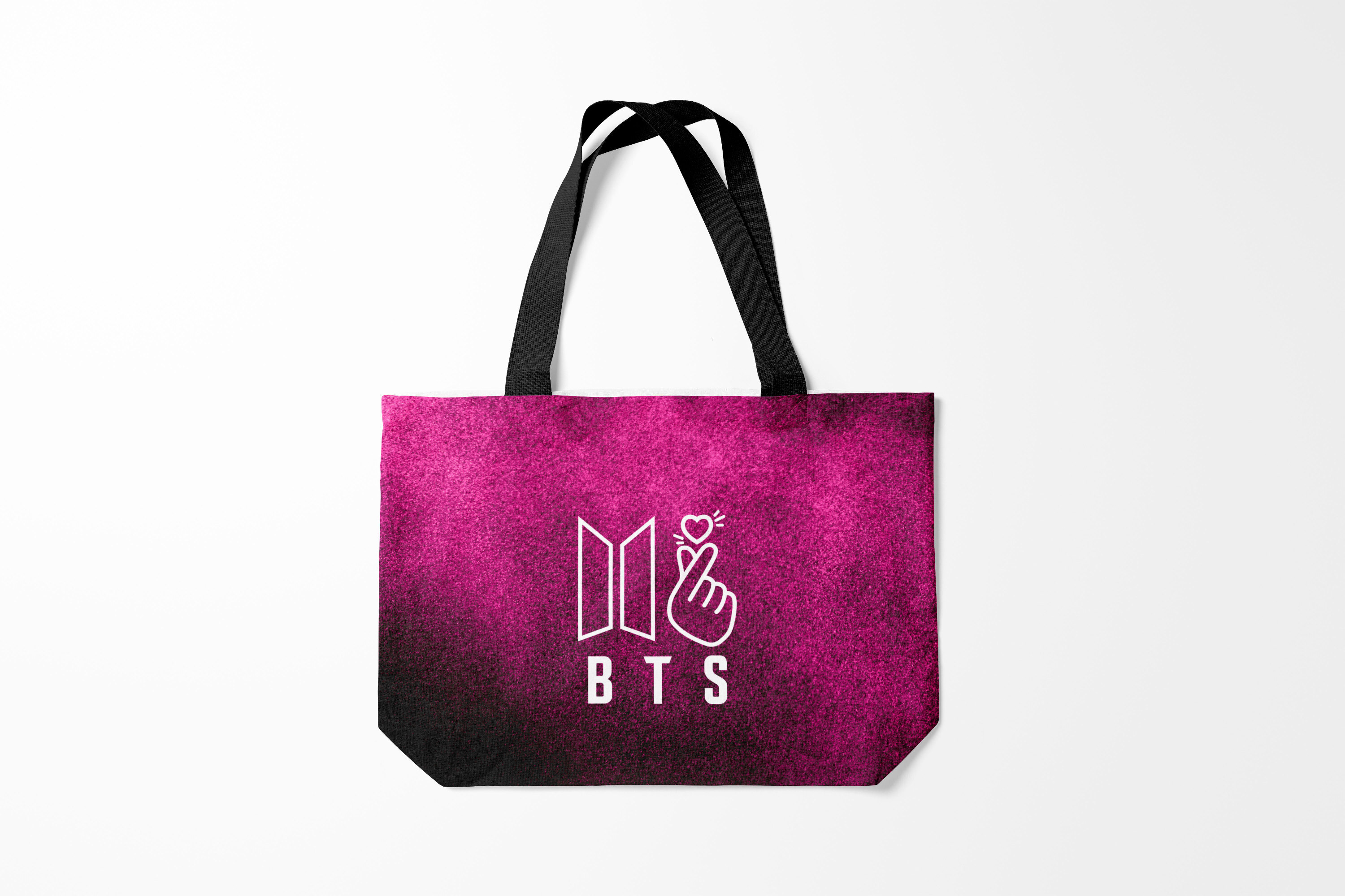 

Сумка шoппер унисекс Burnettie BTS БТС Heart Z, черный, BTS БТС Heart Z
