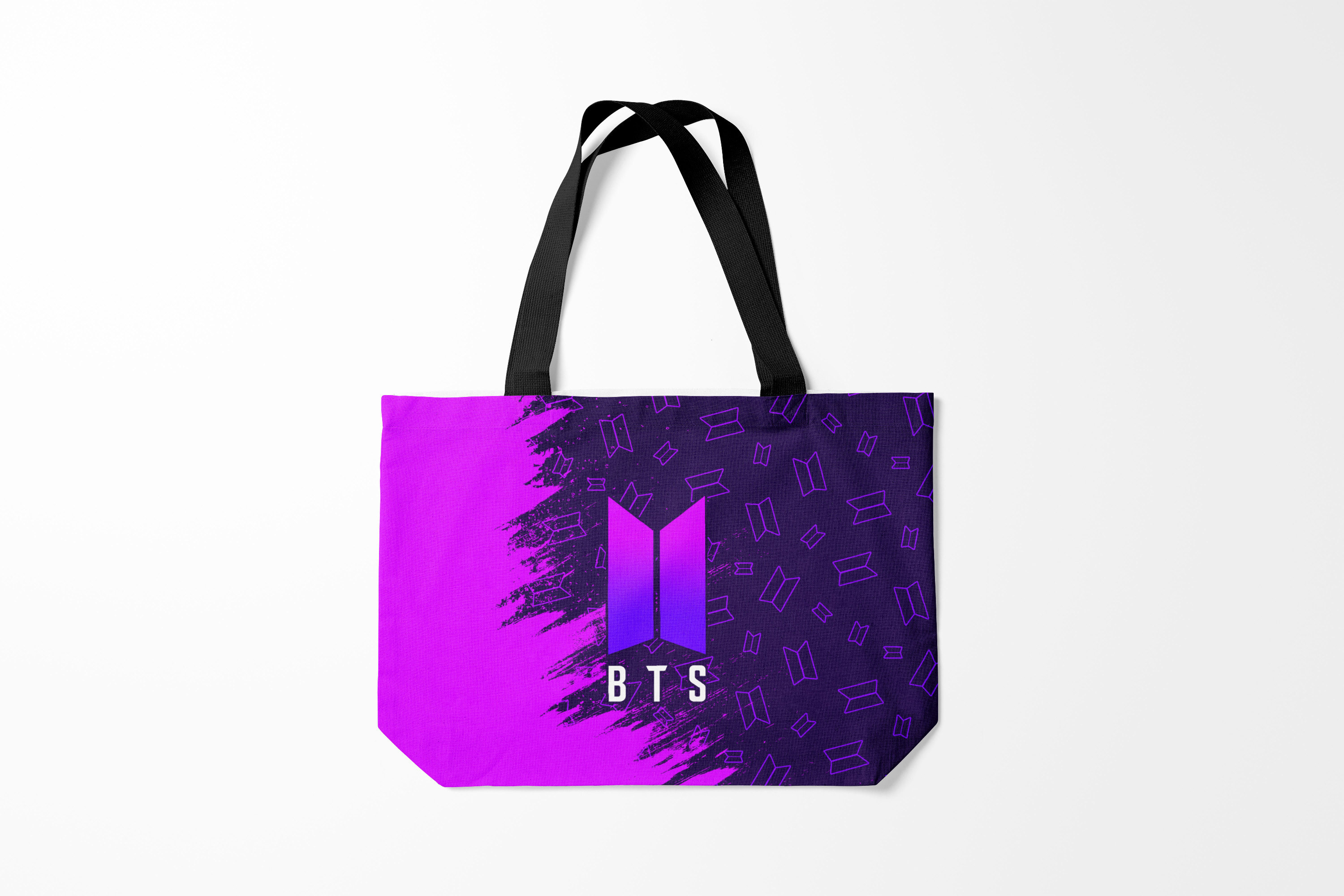 

Сумка шoппер унисекс Burnettie BTS БТС, фиолетовый, BTS БТС
