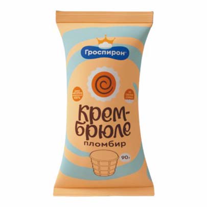 

Мороженое пломбир Гроспирон крем-брюле БЗМЖ 90 г