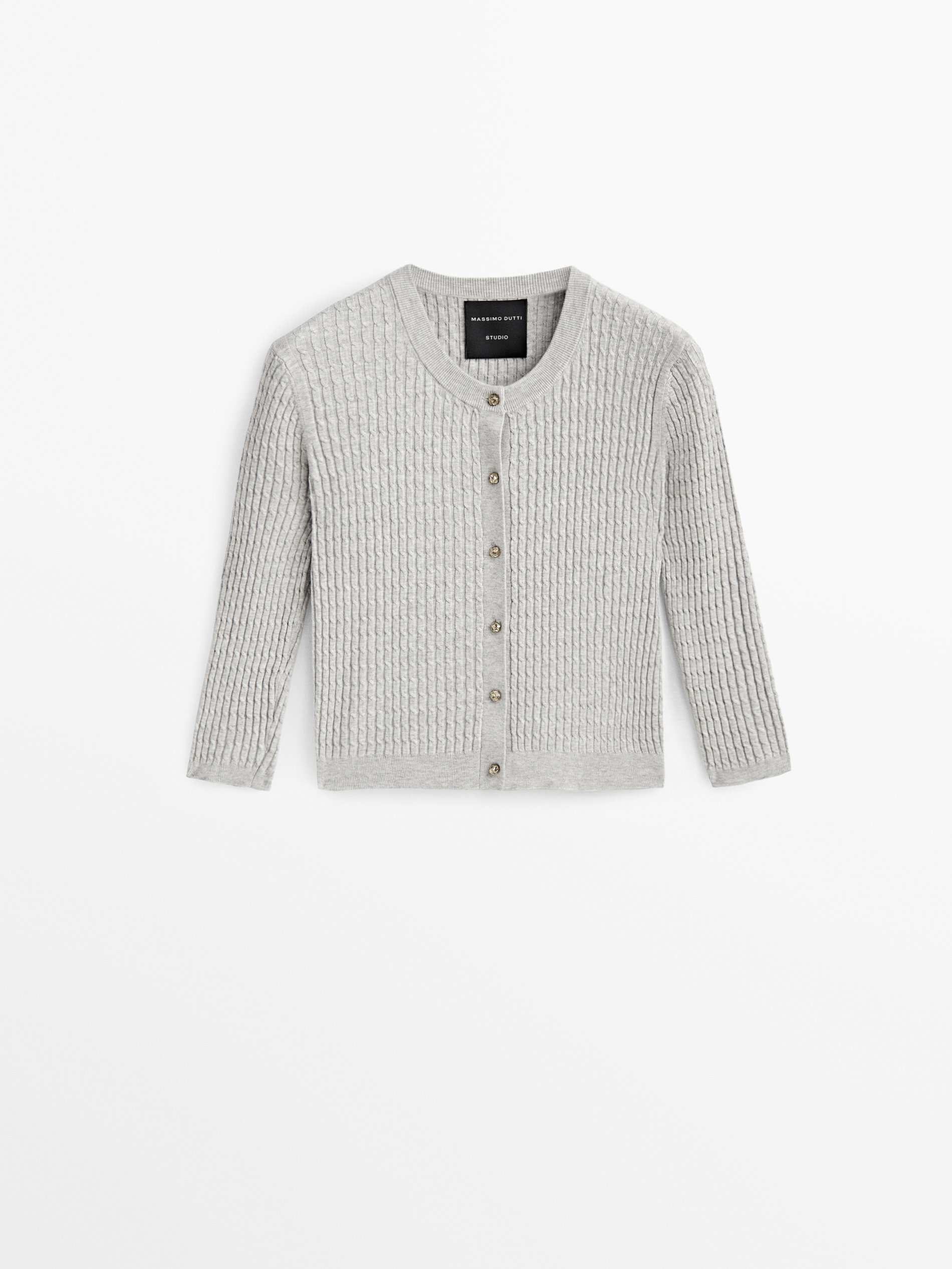 

Кардиган женский Massimo Dutti 09000953802 серый S, 09000953802