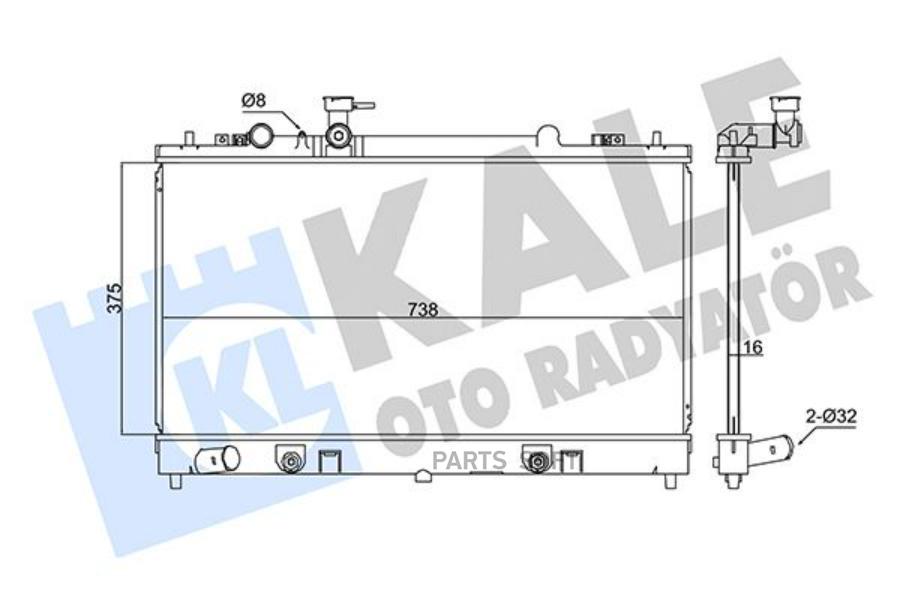 

347885 Радиатор Системы Охлаждения Mazda 6 2.0 08> KALE 347885