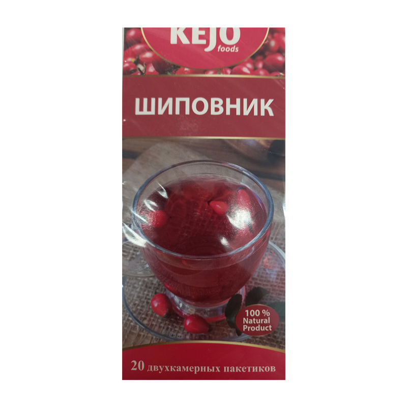 Чай зеленый Kejo Foods шиповник в пакетиках 1,8 г х 20 шт